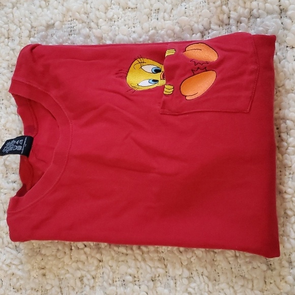 Vintage warner bros studio store looney tunes tweety bird red size small - Picture 6 of 6